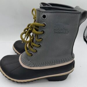 SOREL Slimpack 1964 Waterproof Duck Boots Women’s 5 Grey Black Rubber